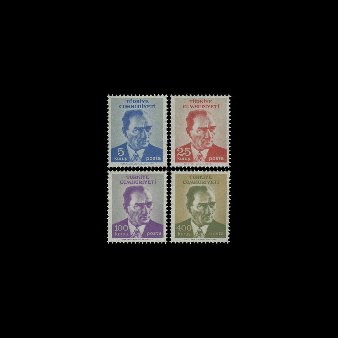 Sürekli Seri Pulları (1 Şubat 1971) - Türkiye Cumhuriyeti Pul Koleksiyonu