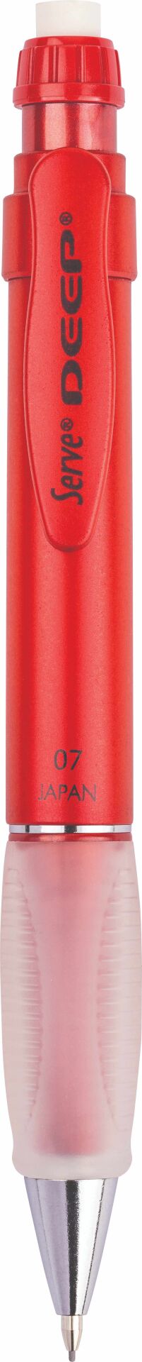 SERVE Deep Mekanik Kurşun Kalem Metalik Seri 0.7 mm (Uçlu Kalem), Metalik Kırmızı (Lav Kırmızı)