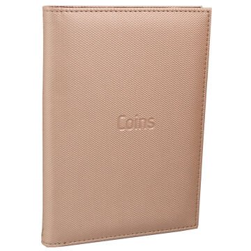 PULKO HistorY 1970 Madeni Para Metalik Seri Cep Albümü 96 (155x205), 8 Yaprak, Her Yaprakta 40mm Çapında 12 Cep'li, Toplamda 96 Adet Madeni Para Kapasiteli, Bronz