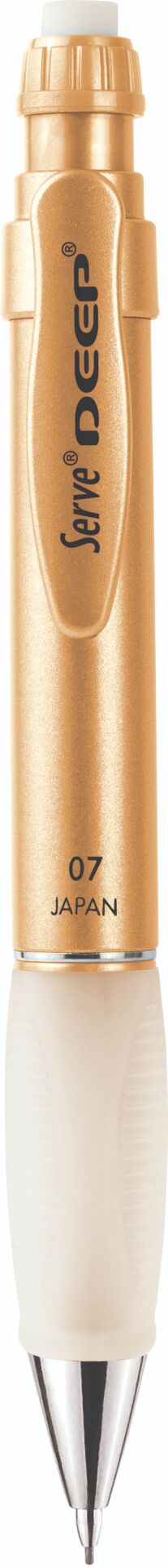 SERVE Deep Mekanik Kurşun Kalem Metalik Seri 0.7 mm (Uçlu Kalem), Metalik Altın (Asil Altın)