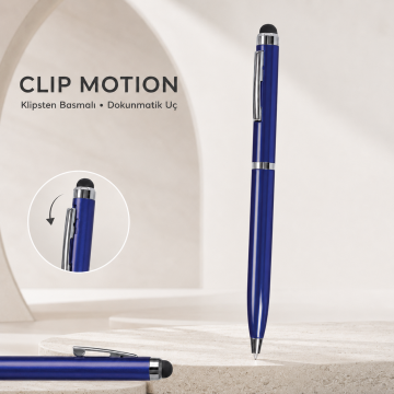 Clip Motion Tükenmez Kalem, Kobalt Mavi