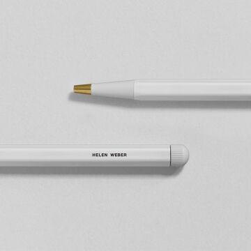 Leuchtturm1917 Drehgriffel Nr. 1, Siyah Mürekkepli Jel Kalem, Beyaz