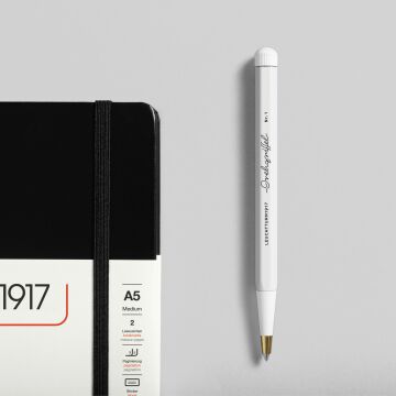 Leuchtturm1917 Drehgriffel Nr. 1, Siyah Mürekkepli Jel Kalem, Beyaz