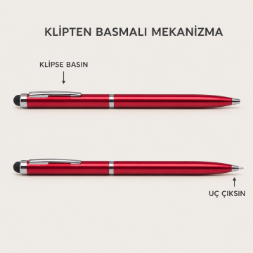 Clip Motion Tükenmez Kalem, Parlak Siyah