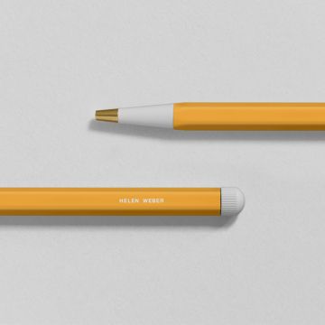 Leuchtturm1917 Drehgriffel Nr. 1, Siyah Mürekkepli Jel Kalem, Gündoğumu Sarı