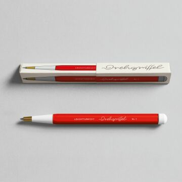 Leuchtturm1917 Drehgriffel Nr. 1, Siyah Mürekkepli Jel Kalem, Kırmızı