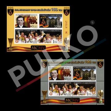 Galatasaray Spor Kulübünün 100. Yılı Hatıra Blok (11 Ekim 2005) - Türkiye Cumhuriyeti Pul Koleksiyonu