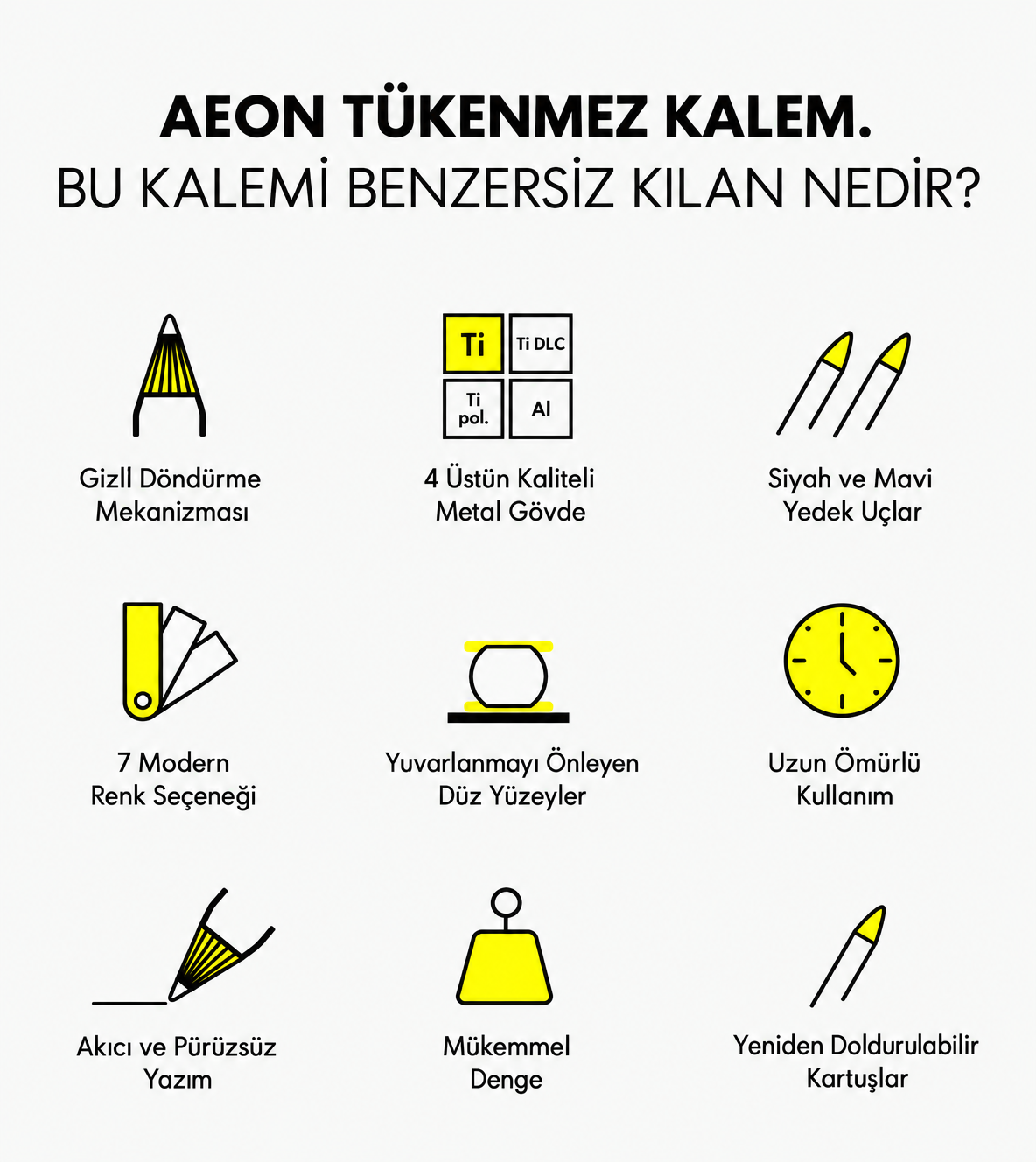 Stilform AEON alüminyum tükenmez kalem