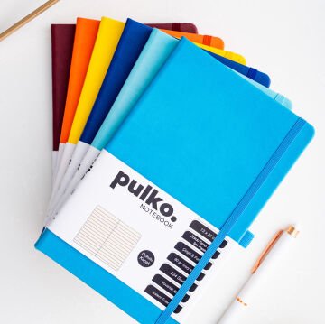 PULKO Notebook Klasik 224 Sayfa Termo Suni Deri Kapak Çizgili Not Defteri 13 X 21 cm, 018, Turuncu