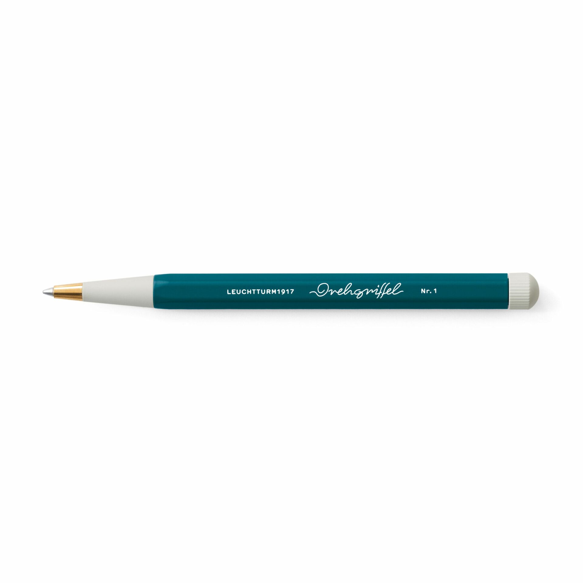 Leuchtturm1917 Drehgriffel Nr. 1, Siyah Mürekkepli Jel Kalem, Pasifik Yeşili