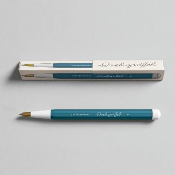 Leuchtturm1917 Drehgriffel Nr. 1, Siyah Mürekkepli Jel Kalem, Taş Mavi