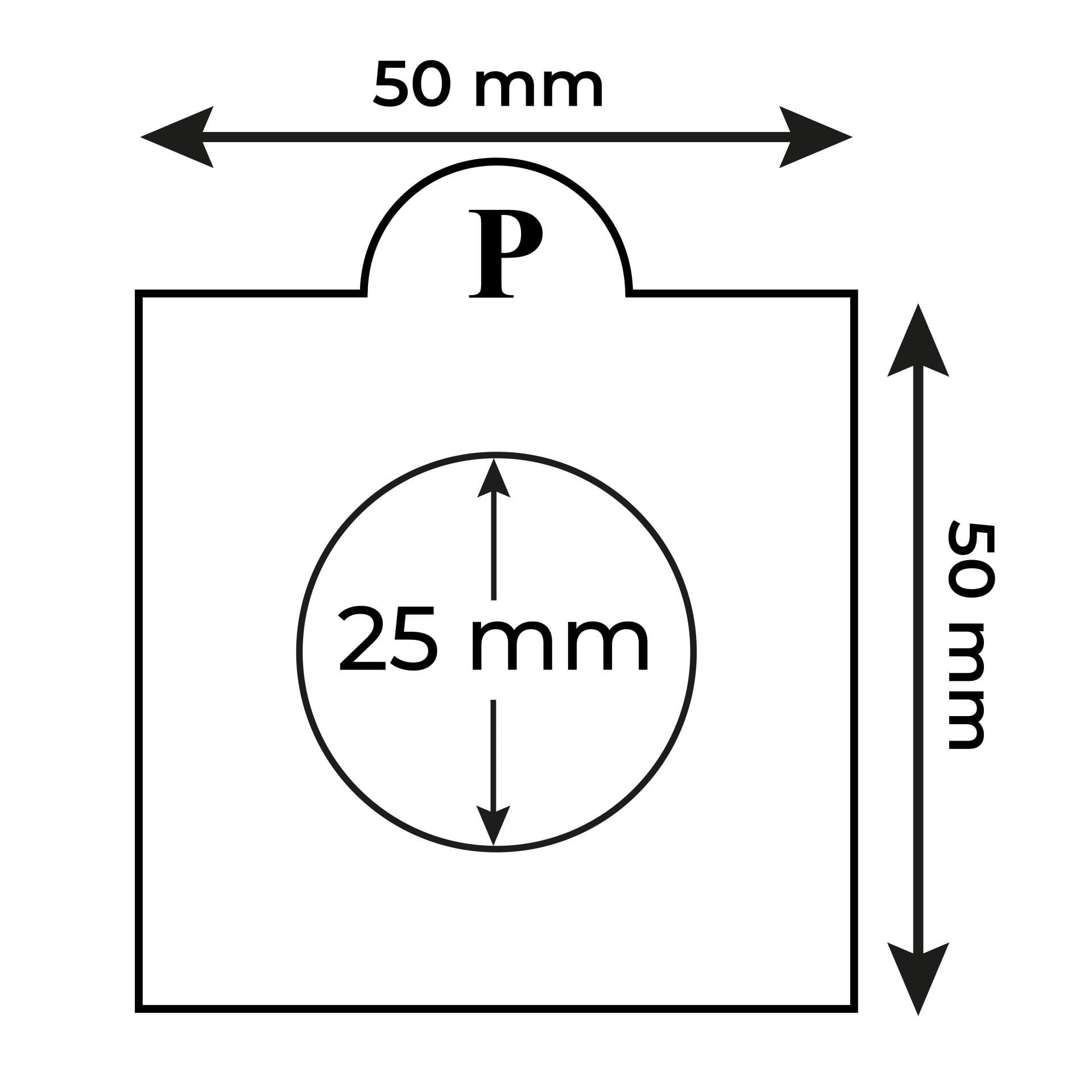 PULKO HistorY 1970 KAPPAN (50x50mm) Kendinden Yapışkanlı Karton Madeni Para Kapaması, Beyaz - 25mm - 25'lik Paket