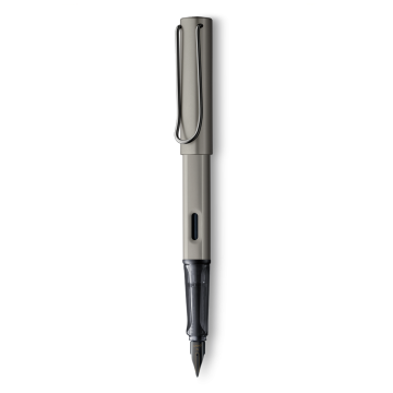 Lamy Lx Dolma Kalem, Alüminyum Gövde, Rutenyum Kaplama Metal Klips, Kapak-Kalem Tabanı Rutenyum Kaplama, Parlak Siyah Uçlu, Rutenyum,