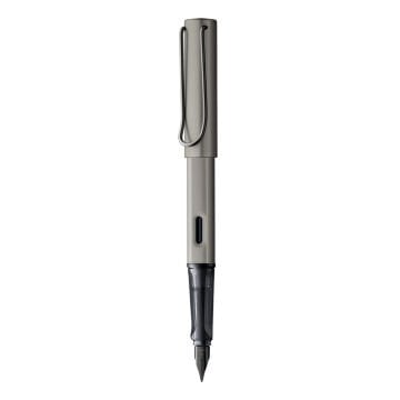 Lamy Lx Dolma Kalem, Alüminyum Gövde, Rutenyum Kaplama Metal Klips, Kapak-Kalem Tabanı Rutenyum Kaplama, Parlak Siyah Uçlu, Rutenyum, Bold (B) Uç