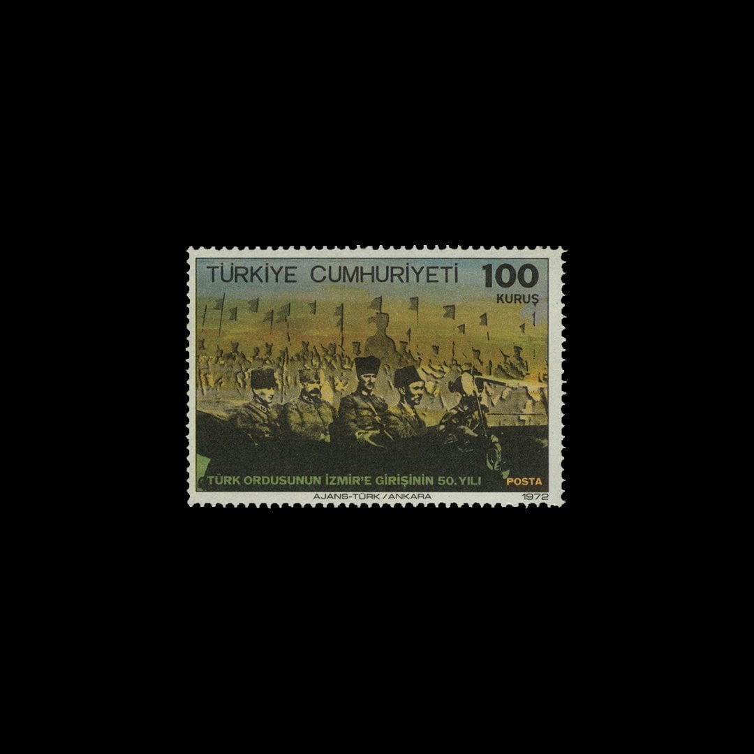 50e anniversaire de l'entrée de l'armée turque à Izmir (9 septembre 1972) - Collection de timbres de la République de Turquie