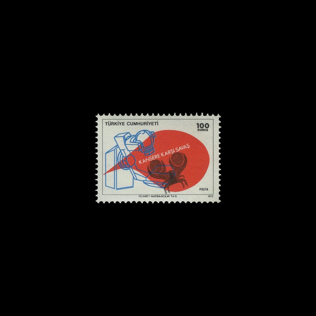 Kansere Karşı Savaş (10 Ekim 1972) - Türkiye Cumhuriyeti Pul Koleksiyonu