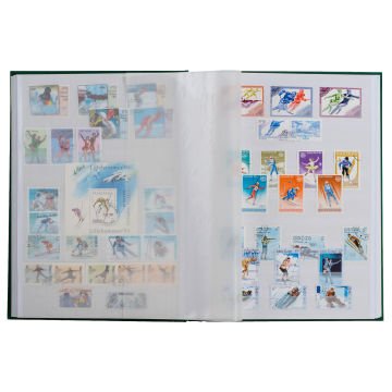 PULKO HistorY 1970 Pul Defteri Klasik, 8 Yaprak, 16 Sayfa, A4+, Beyaz Zemin, Yeşil