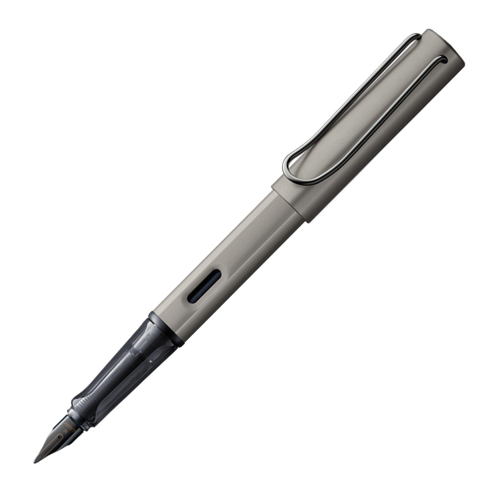 Lamy Lx Dolma Kalem, Alüminyum Gövde, Rutenyum Kaplama Metal Klips, Kapak-Kalem Tabanı Rutenyum Kaplama, Parlak Siyah Uçlu, Rutenyum, Medium (M) Uç