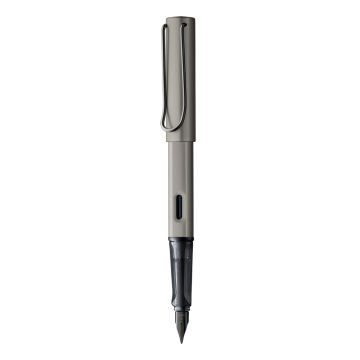 Lamy Lx Dolma Kalem, Alüminyum Gövde, Rutenyum Kaplama Metal Klips, Kapak-Kalem Tabanı Rutenyum Kaplama, Parlak Siyah Uçlu, Rutenyum, Medium (M) Uç