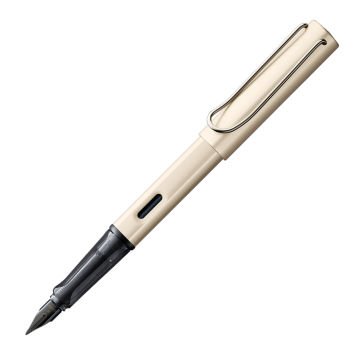 Lamy Lx Dolma Kalem, Alminyum Gövde, Paladyum Kaplama Metal Klips, Kapak-Kalem Tabanı Paladyum Kaplama, Parlak Siyah Uç, Paladyum, Fine (F) Uç