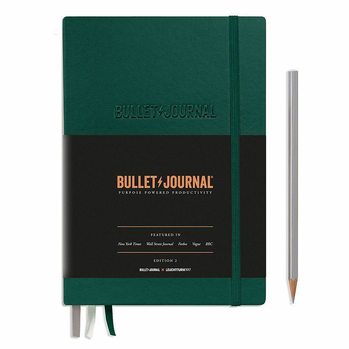 Leuchtturm1917 Bullet Journal 2 Not Defteri, Orta Boy (A5), Sert Kapak, 206 Numaralandırılmış Noktalı Sayfa, Green23 (Yeşil)