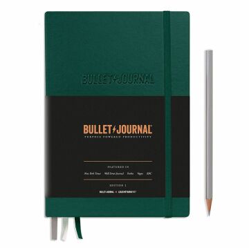 Leuchtturm1917 Bullet Journal 2 Not Defteri, Orta Boy (A5), Sert Kapak, 206 Numaralandırılmış Noktalı Sayfa, Green23 (Yeşil)