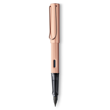 Lamy Lx Dolma Kalem, Alminyum Gövde, Rose Gold Kaplama Metal Klips, Kapak-Kalem Tabanı Rose Gold Kaplama, Parlak Siyah Uç, Rose Gold,
