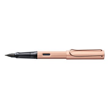 Lamy Lx Dolma Kalem, Alminyum Gövde, Rose Gold Kaplama Metal Klips, Kapak-Kalem Tabanı Rose Gold Kaplama, Parlak Siyah Uç, Rose Gold, Bold (B) Uç