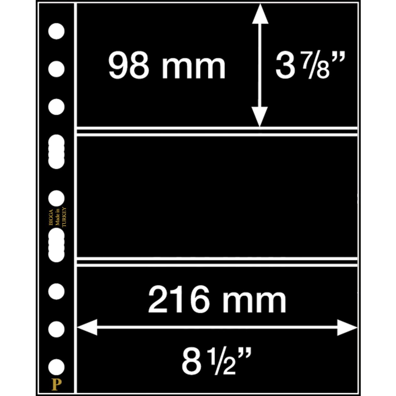 PULKO HistorY 1970 BIGGA Yapraklar, 3S / Siyah Zemin / 98x216mm / 5'lik Paket