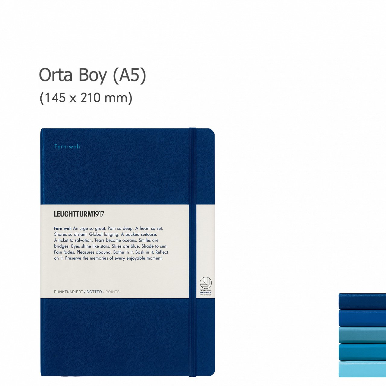 Leuchtturm1917 Orta Boy (A5), LEUCHTKRAFT (Özel Seri) Not Defteri, Noktalı, Sert Kapak,