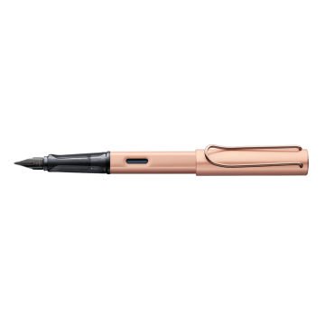 Lamy Lx Dolma Kalem, Alminyum Gövde, Rose Gold Kaplama Metal Klips, Kapak-Kalem Tabanı Rose Gold Kaplama, Parlak Siyah Uç, Rose Gold, Medium (M) Uç