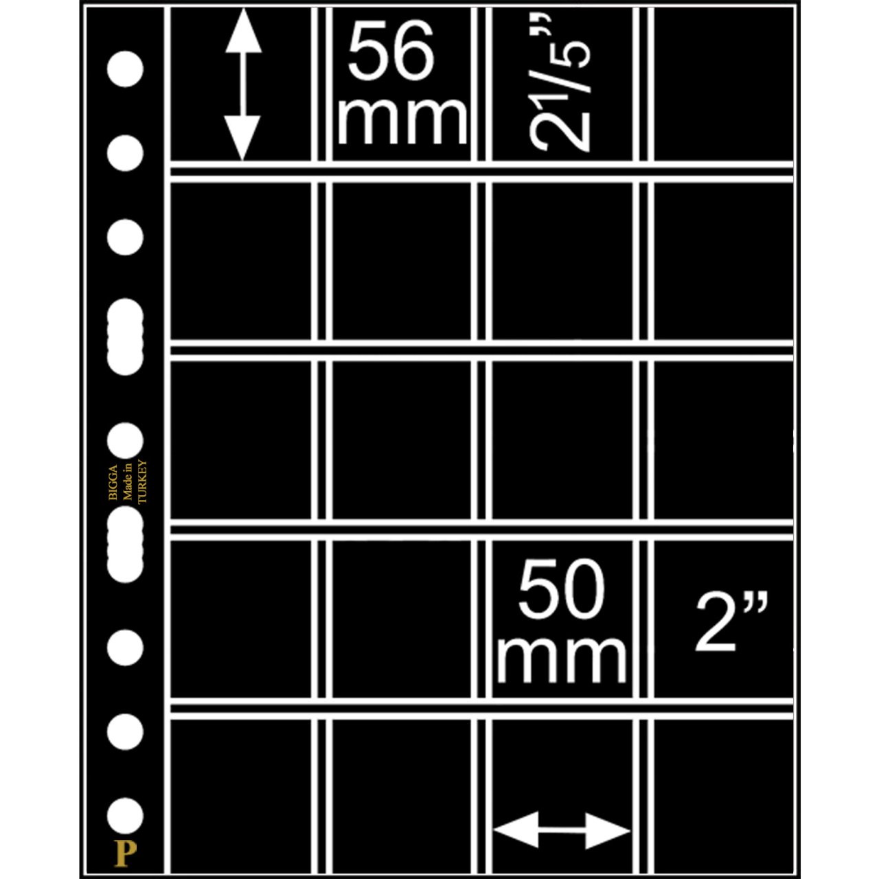PULKO HistorY 1970 BIGGA Yapraklar, 5/4S / Siyah Zemin / 50x56mm / 5'lik Paket