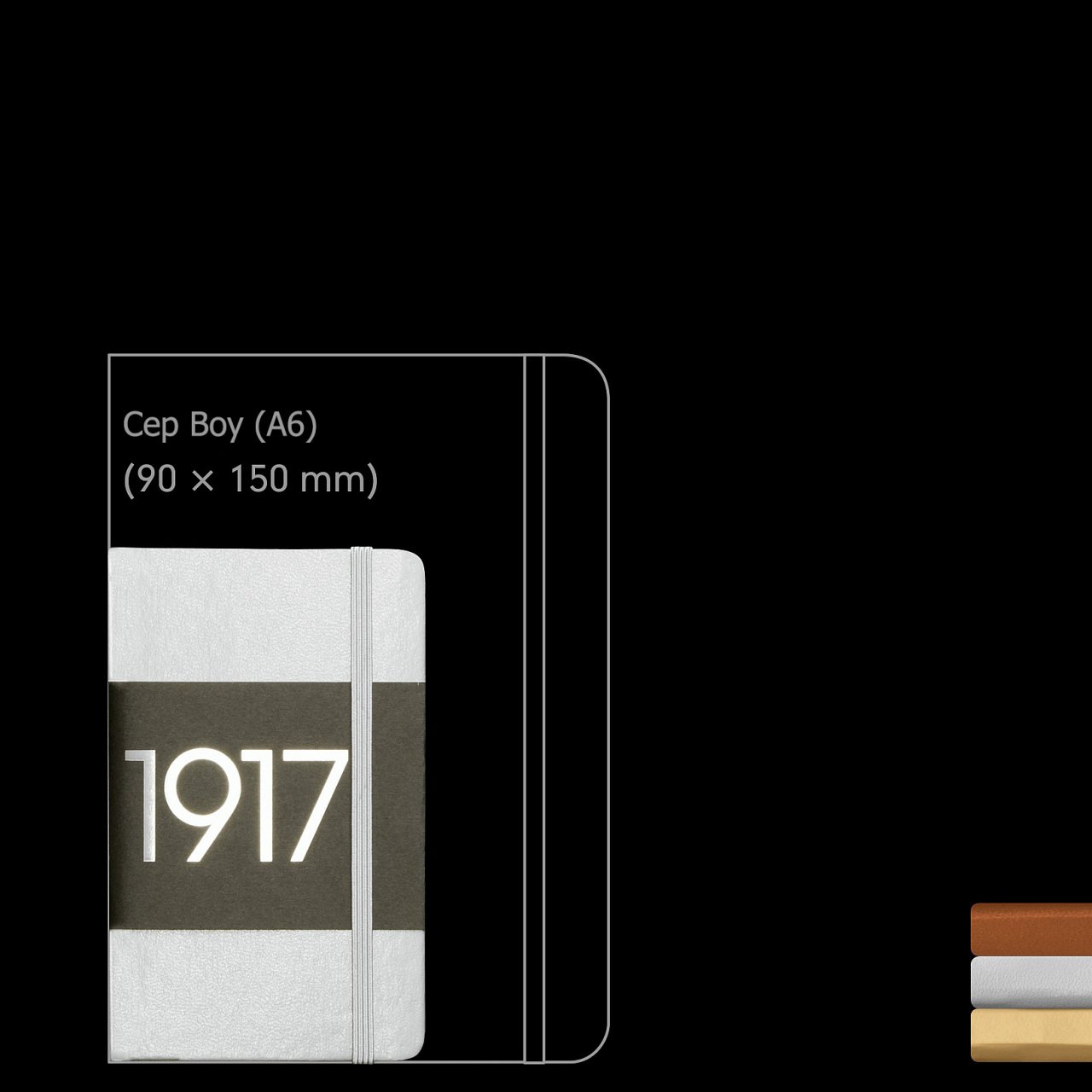 Leuchtturm1917 Cep Boy (A6) METALİK (Özel Seri) Not Defteri, Sert Kapak,