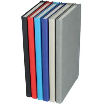 PULKO Notebook Not Defteri, (16X24CM), Termo Deri, 224 Sayfa, Çizgili, 041, Gri