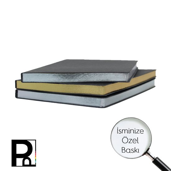 PULKO Notebook Not Defteri, (15x21cm), Yumşak Kapak, Yaldız Kenarlı, 008,