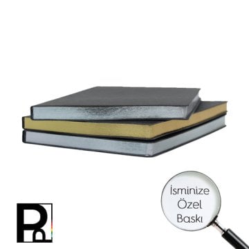 PULKO Notebook Not Defteri, (15x21cm), Yumşak Kapak, Yaldız Kenarlı, 008,