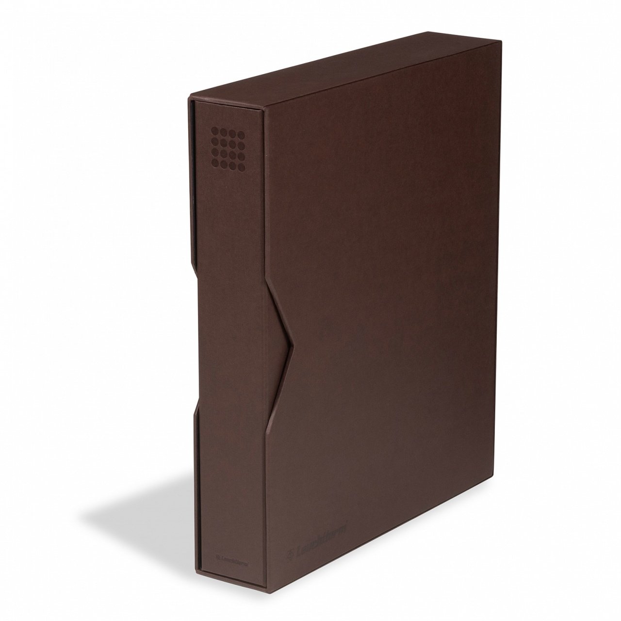 Leuchtturm GRANDE Pur, Kasetli Klasör (335x285x64mm) (Pul, Madeni Para, Kağıt Para, Zarf, Efemera Koleksiyonlarınız için idealdir), Koyu Kahverengi Kapak (Ref. No. : 359 528)
