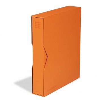 Leuchtturm GRANDE Pur, Kasetli Klasör (335x285x64mm) (Pul, Madeni Para, Kağıt Para, Zarf, Efemera Koleksiyonlarınız için idealdir), Turuncu Kapak (Ref. No. : 359 530)