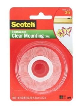 Scotch Çift Taraflı Şeffaf Montaj Bandı 25.4 mm X 1.5 mm
