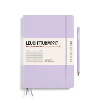 Leuchtturm1917 Not Defteri Tablet Boy (B5), Sert Kapak, 219 Numaralandırılmış Sayfa Leylak - Çizgili