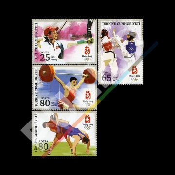 Pekin Olimpiyat Oyunları (8 Ağustos 2008) - Türkiye Cumhuriyeti Pul Koleksiyonu