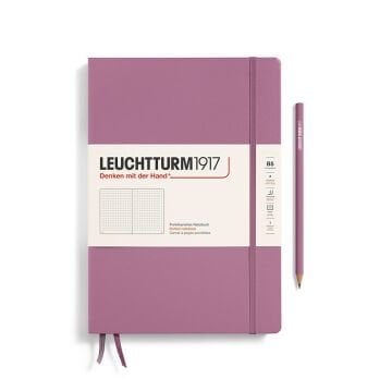 Leuchtturm1917 Not Defteri Tablet Boy (B5), Sert Kapak, 219 Numaralandırılmış Sayfa Tozlu Gül - Noktalı