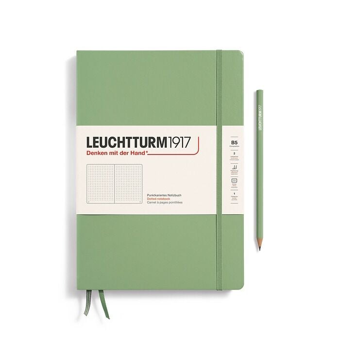 Leuchtturm1917 Not Defteri Tablet Boy (B5), Sert Kapak, 219 Numaralandırılmış Sayfa Ada Çayı - Noktalı