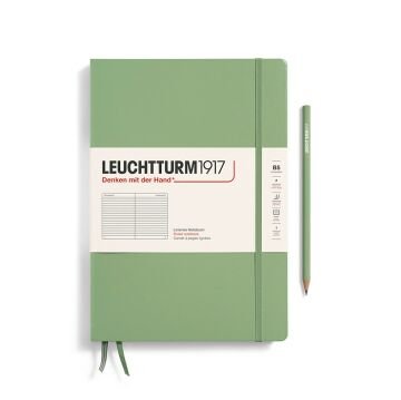 Leuchtturm1917 Not Defteri Tablet Boy (B5), Sert Kapak, 219 Numaralandırılmış Sayfa Ada Çayı - Çizgili