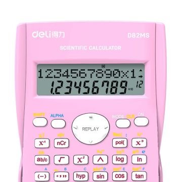 Deli, Bilimsel Hesap Makinesi, Pembe, D82MS