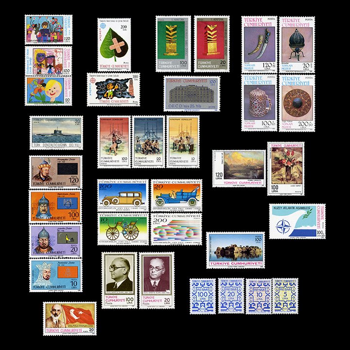 Türkiye Cumhuriyeti Pul Koleksiyonu - 1986 Yıl Seti