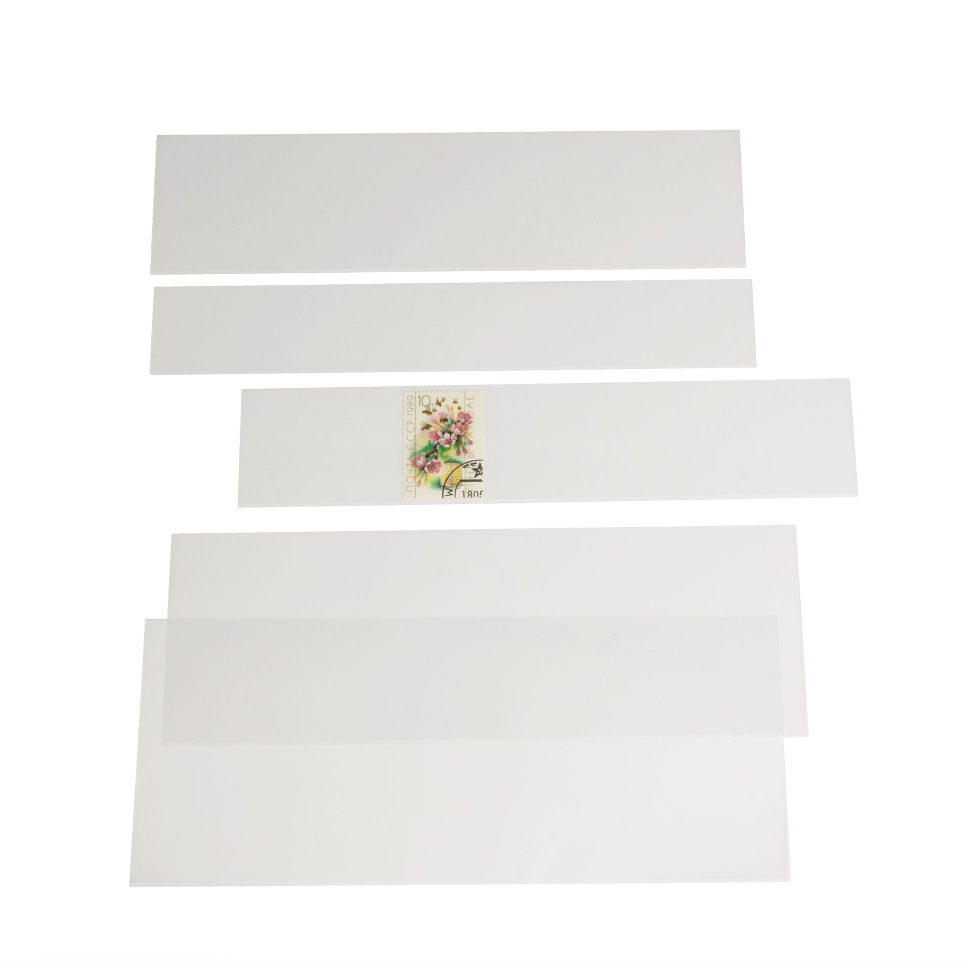 Leuchtturm HAWID Karma Paket, 500 Adet Şerit (217 x 26 - 160 mm), Şeffaf Zemin