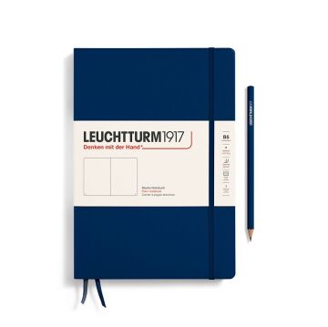Leuchtturm1917 Not Defteri Tablet Boy (B5), Sert Kapak, 219 Numaralandırılmış Sayfa Lacivert - Düz