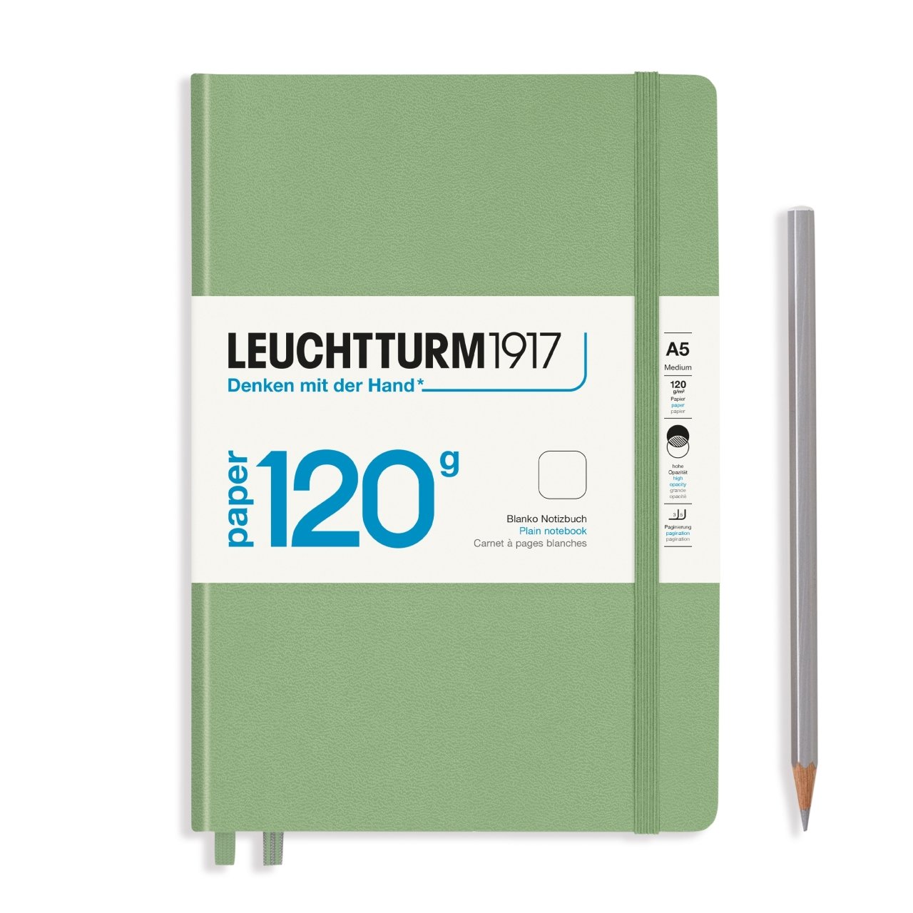 Leuchtturm1917 Not Defteri Orta Boy (A5), Edition 120G, Ada Çayı - Düz