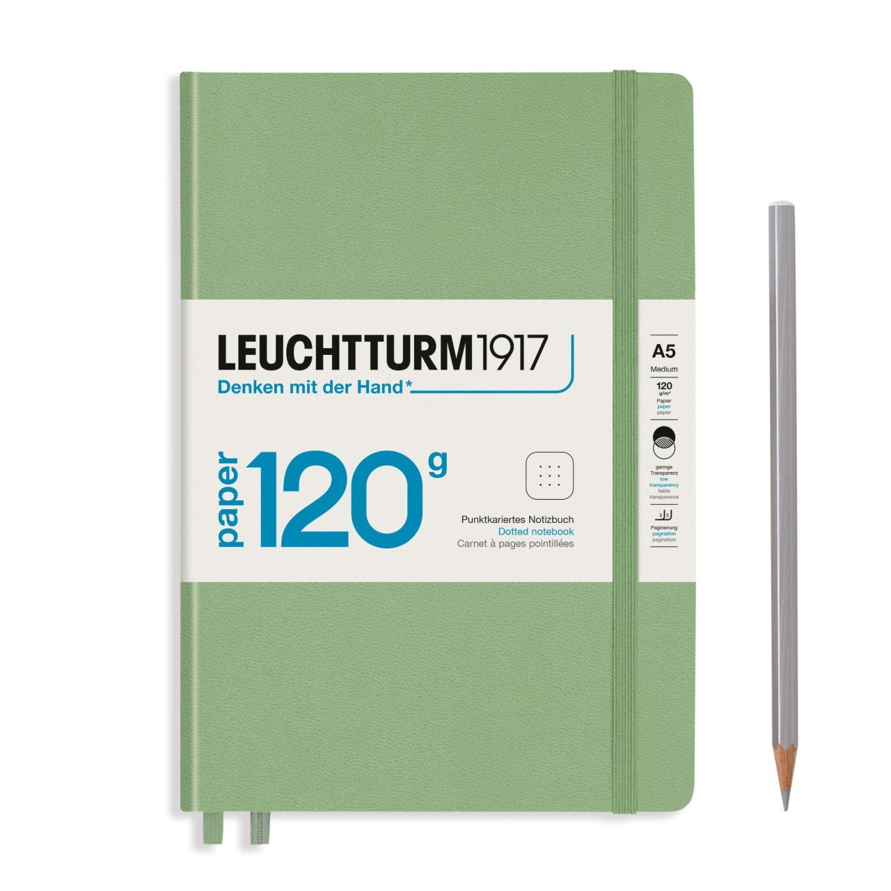 Leuchtturm1917 Not Defteri Orta Boy (A5), Edition 120G, Ada Çayı - Noktalı